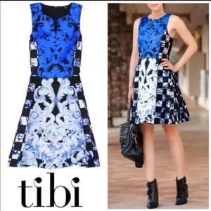 💜 Tibi Rococo Fit-and-Flare Dress
