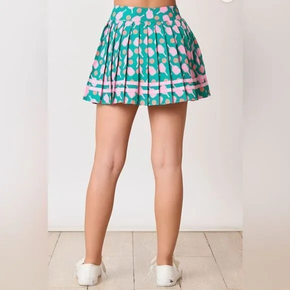 057. GREEN PICKLEBALL SKIRT WITH SHORTS