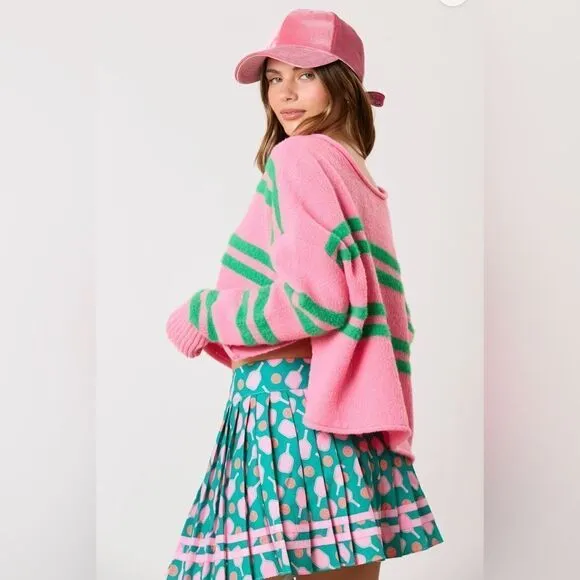 057. GREEN PICKLEBALL SKIRT WITH SHORTS