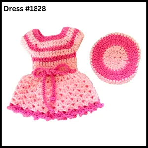 18 Inch Crocheted Doll Dress #1828
