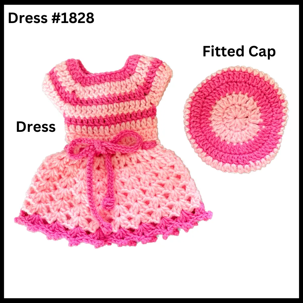 18 Inch Crocheted Doll Dress #1828