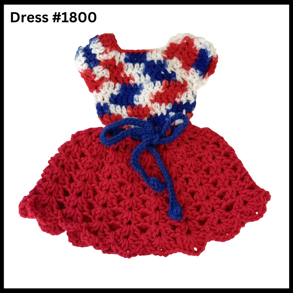 18 Inch Doll Crocheted Dress Set #1800