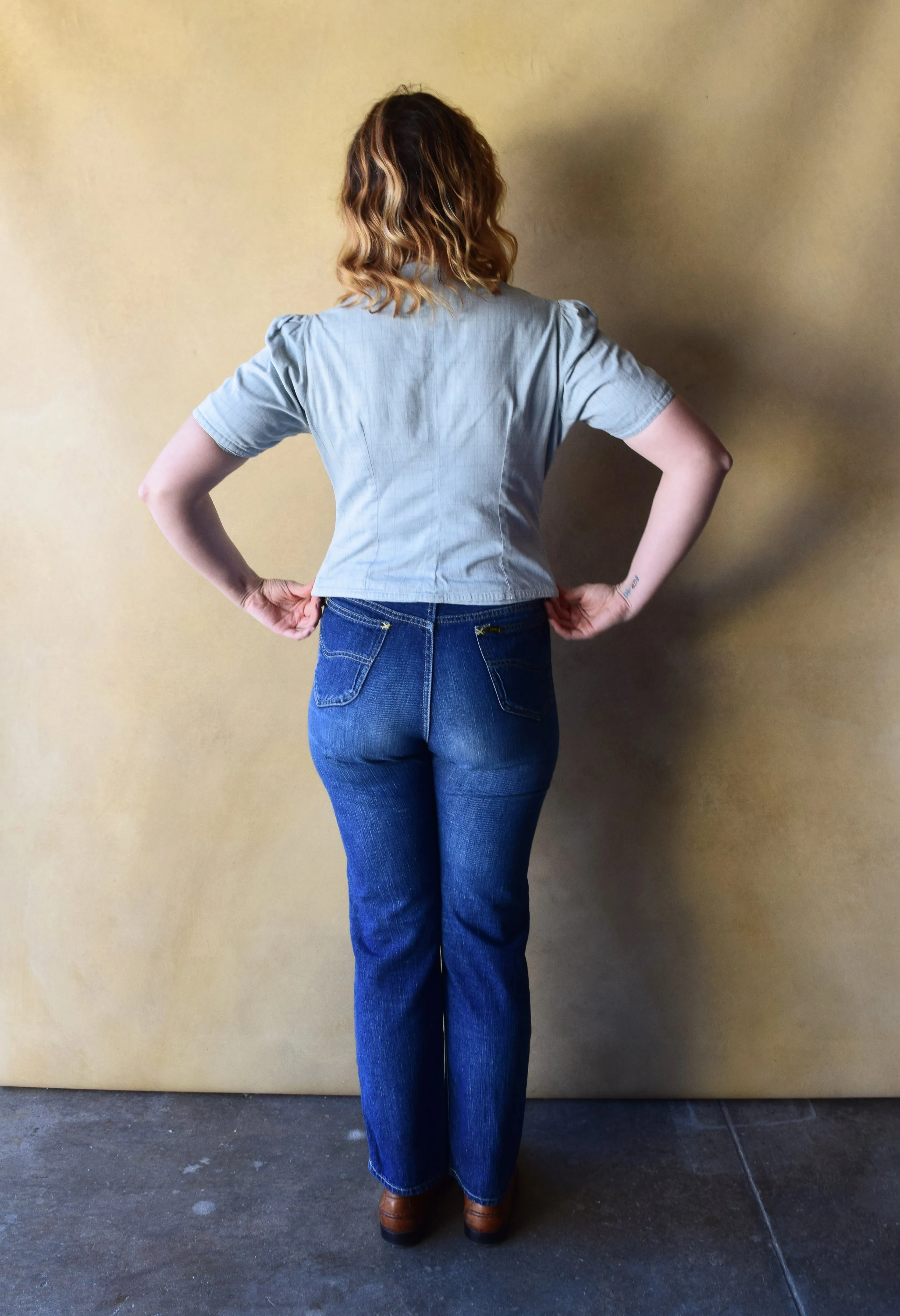 1940s 1950s Lady Lee Rider jeans . vintage red line selvedge denim . 26 waist