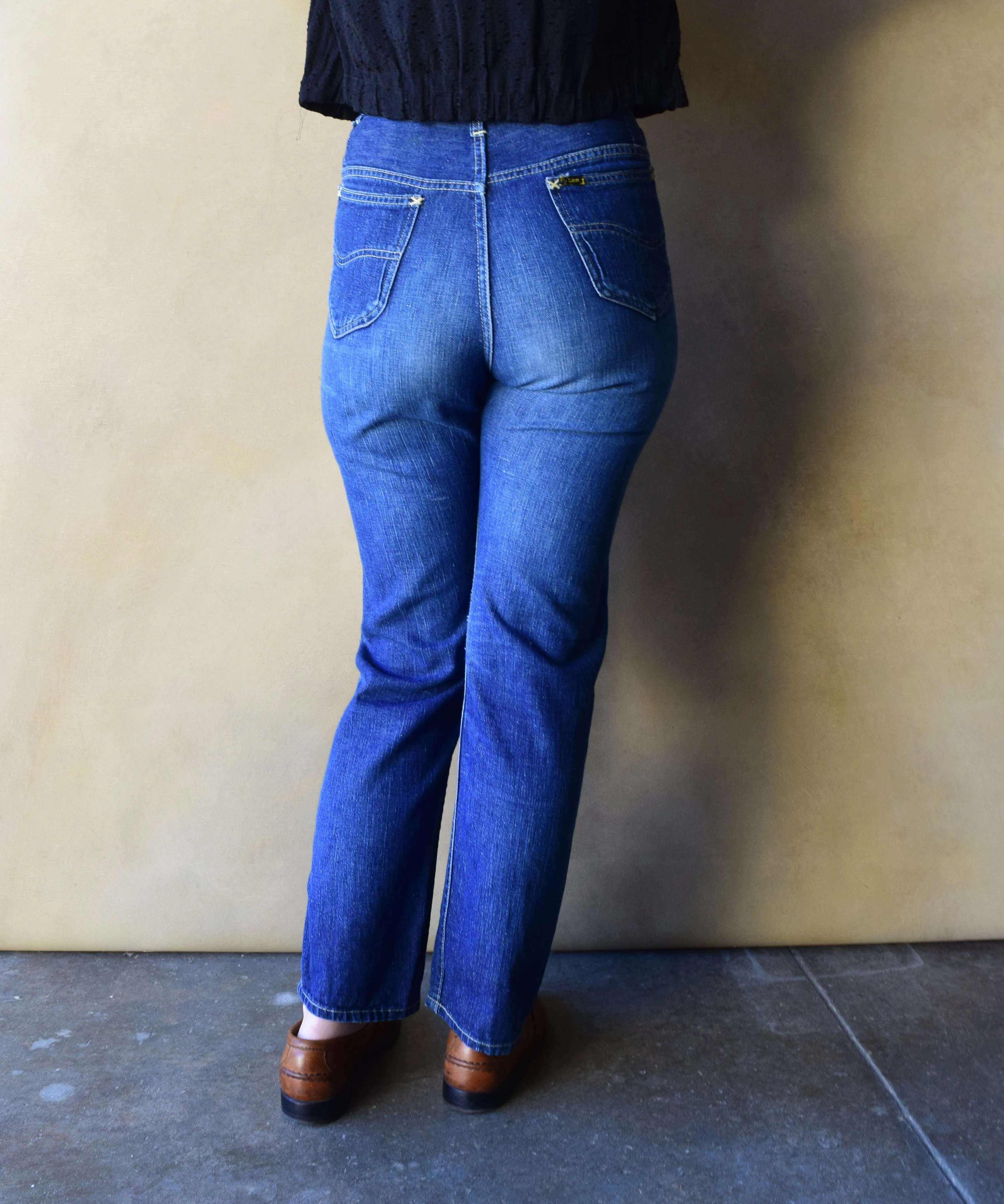 1940s 1950s Lady Lee Rider jeans . vintage red line selvedge denim . 26 waist