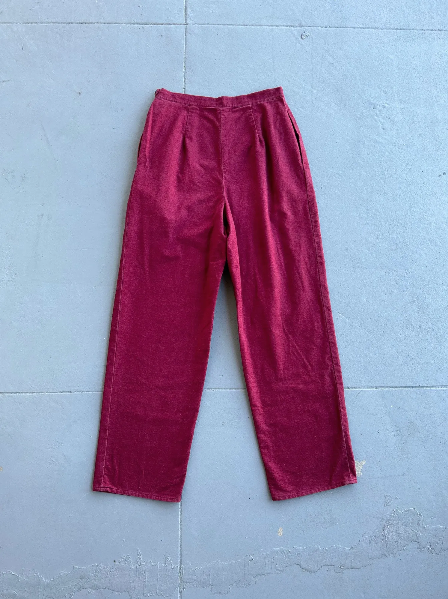 1940s flannel pants . vintage 40s trousers . 27 waist