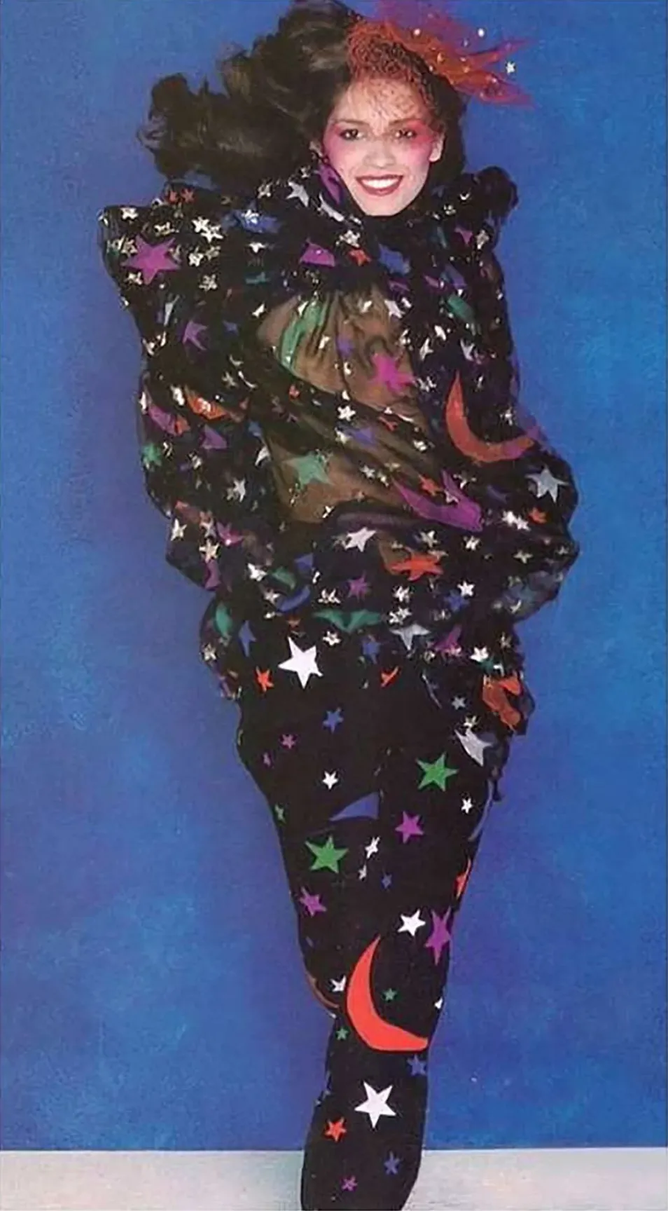 1979 S/S Rainbow Star Moon Blouse
