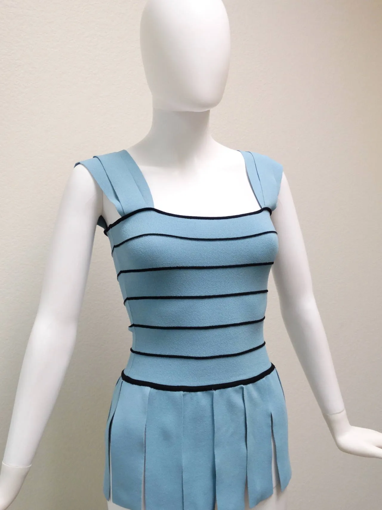 1990s Moschino "Roman CarWash" Bandage Bodycon Top