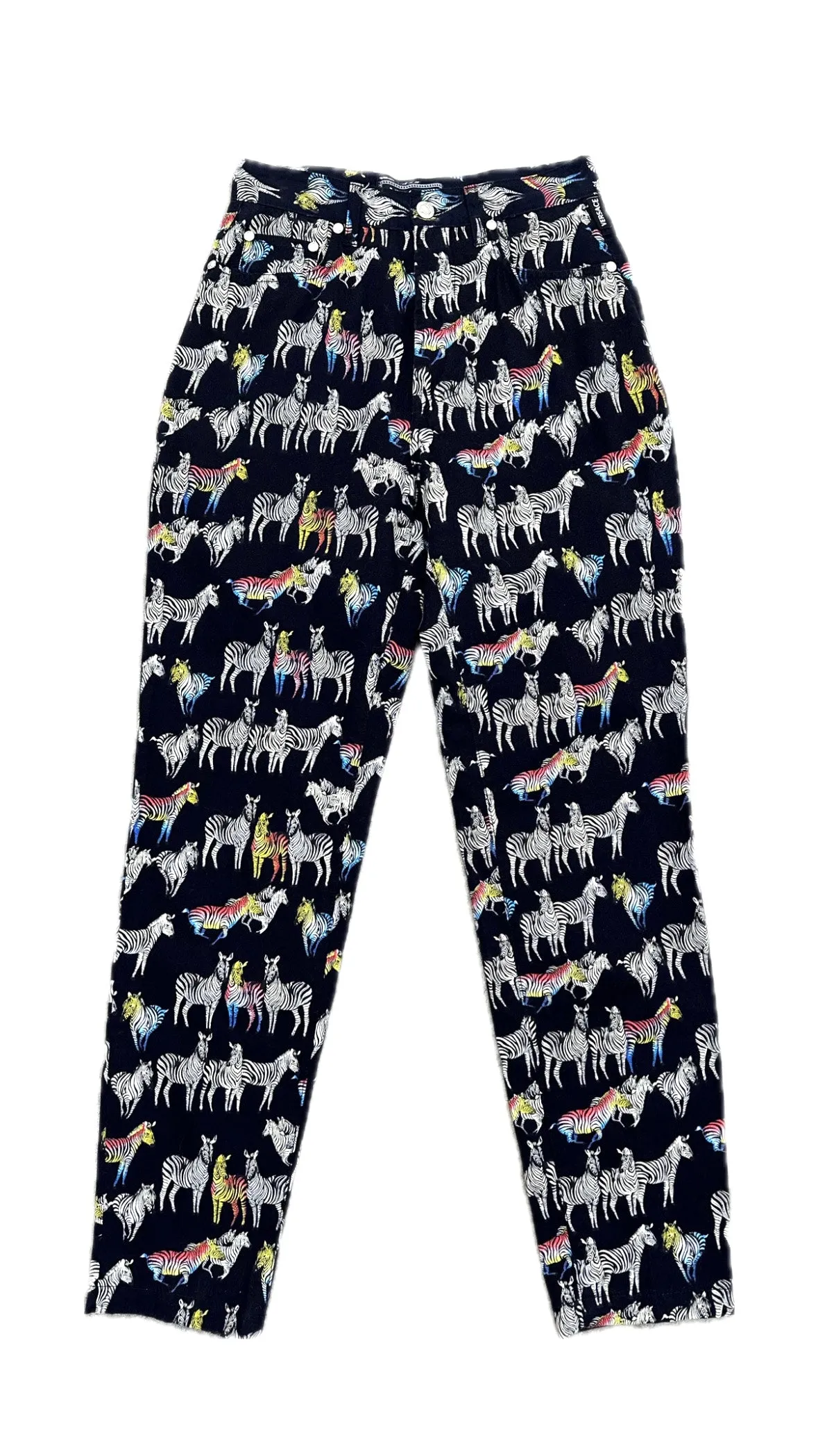 1990s Versace Jeans Couture Zebra Jeans