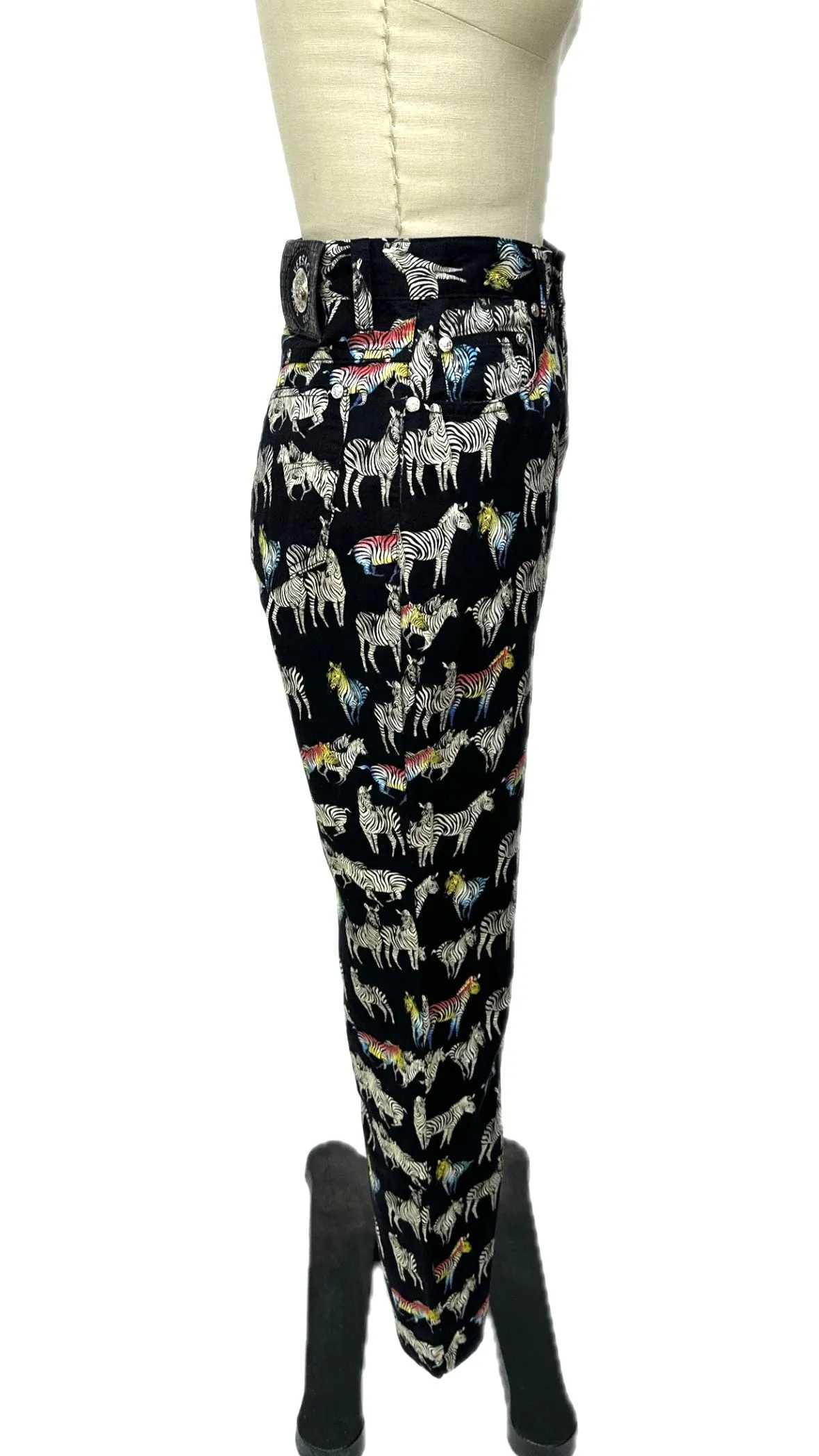 1990s Versace Jeans Couture Zebra Jeans