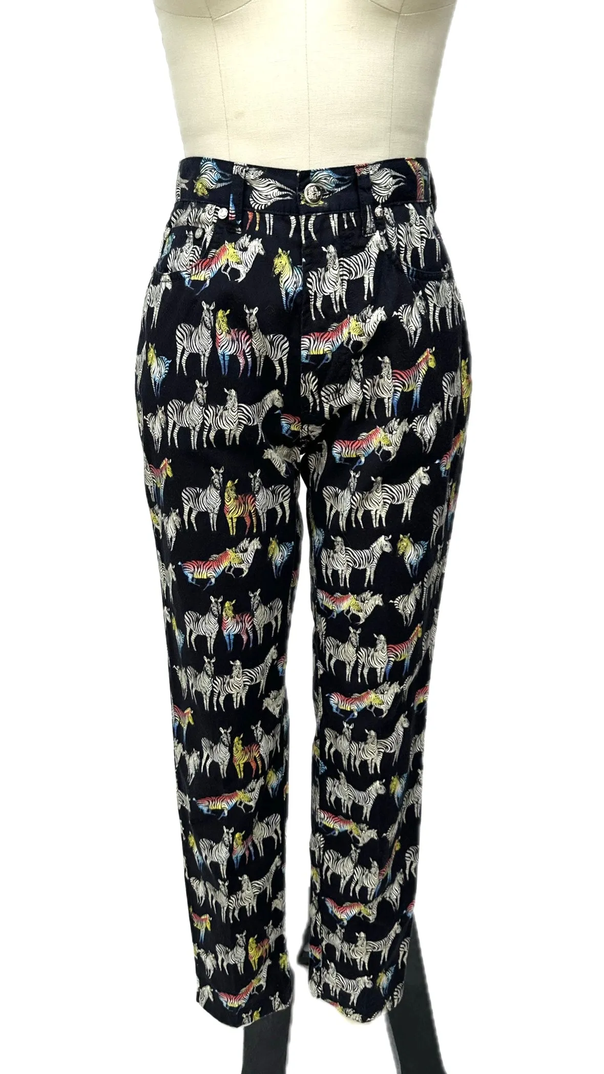 1990s Versace Jeans Couture Zebra Jeans