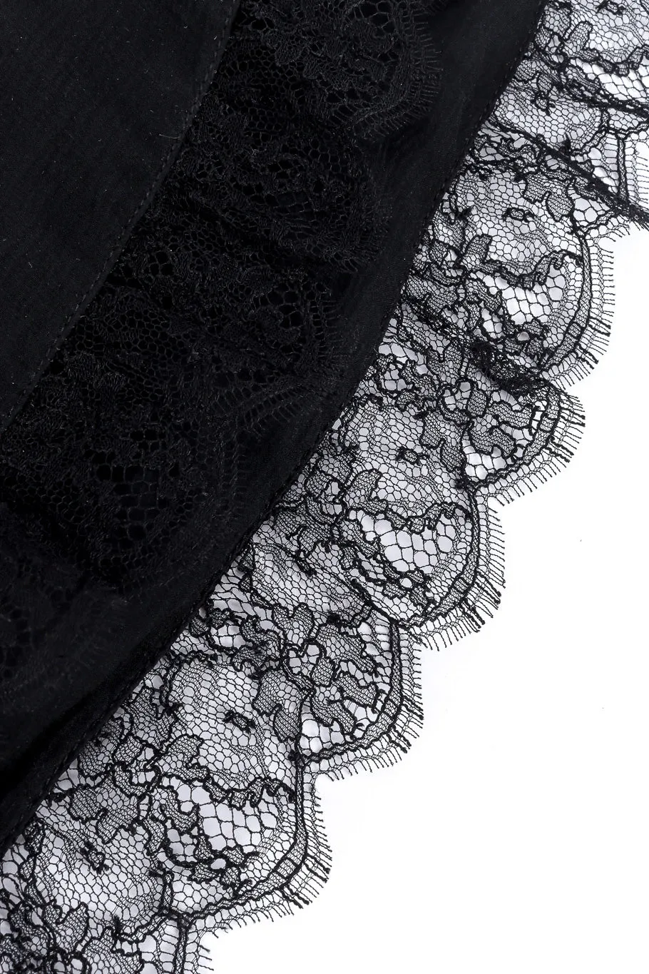 1991 S/S Silk Chiffon Lace Bow Dress