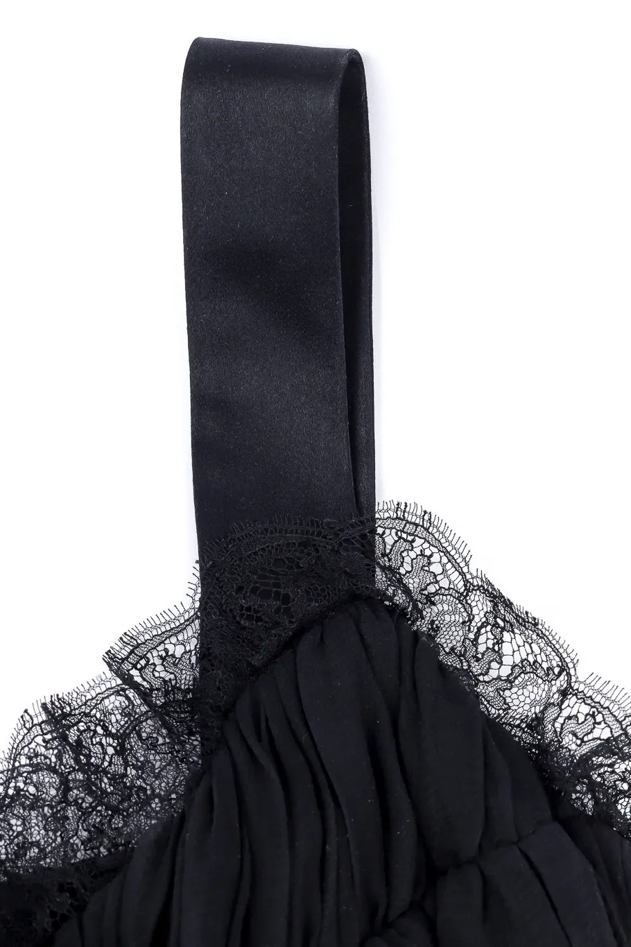 1991 S/S Silk Chiffon Lace Bow Dress