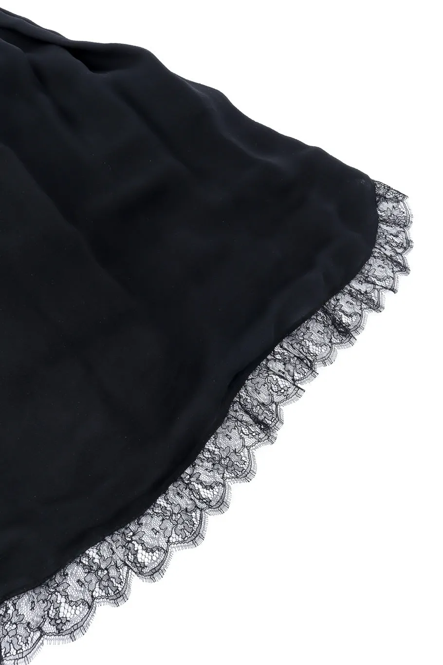 1991 S/S Silk Chiffon Lace Bow Dress