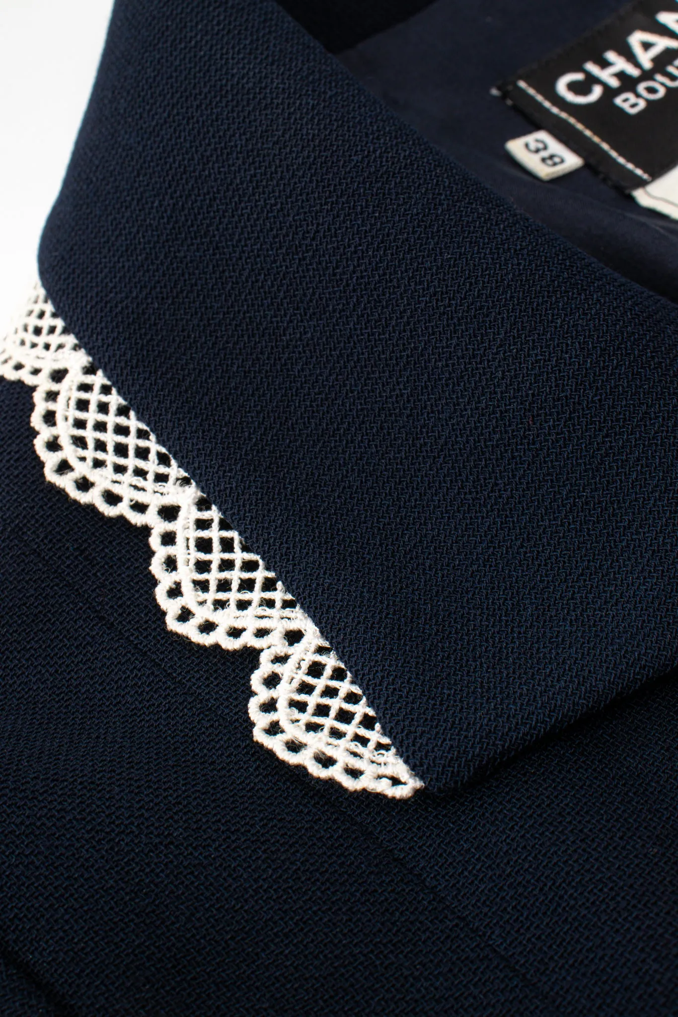 1995 Lace Trim Pleated Uniform Dress