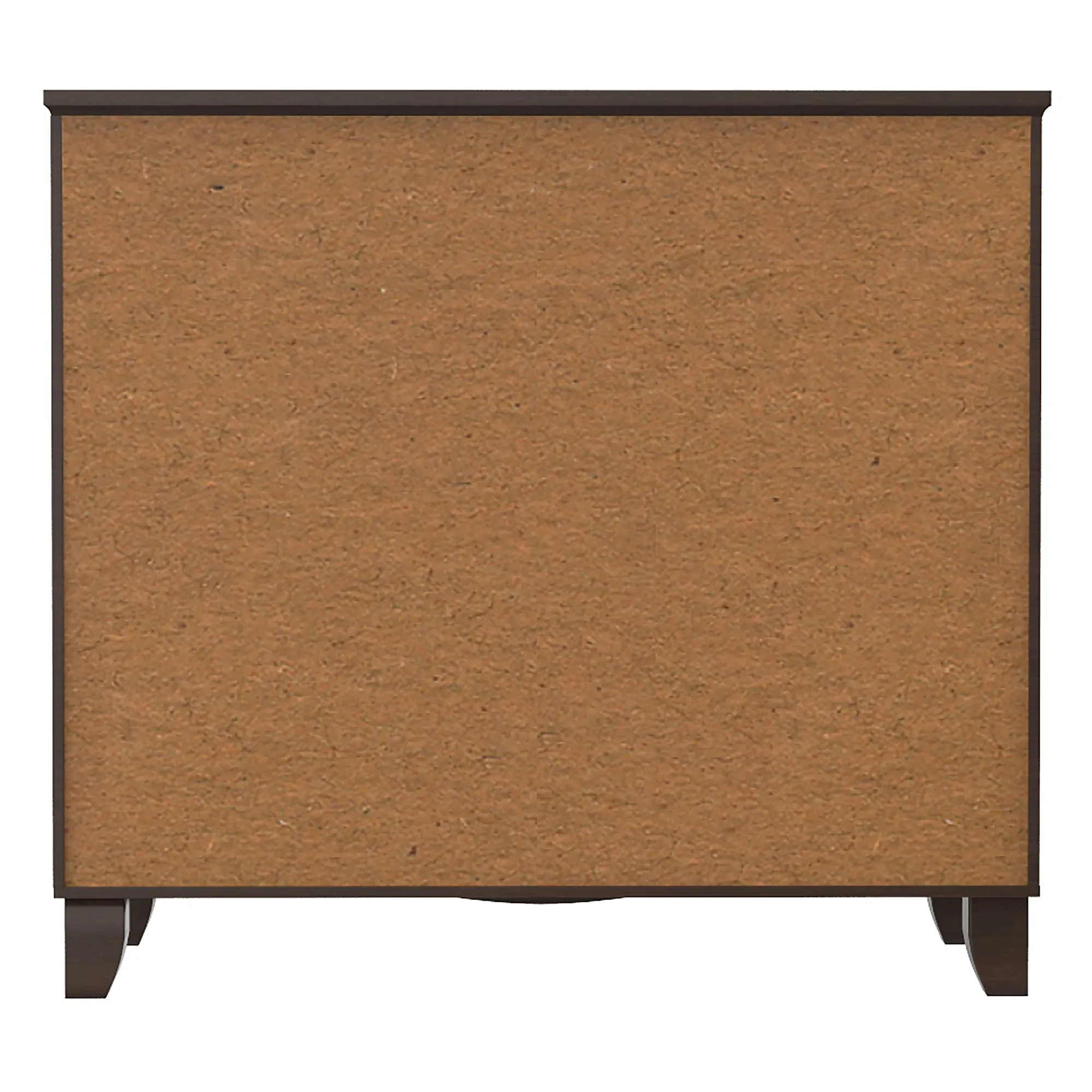3 drawer chest office storage organization, white & walnut
