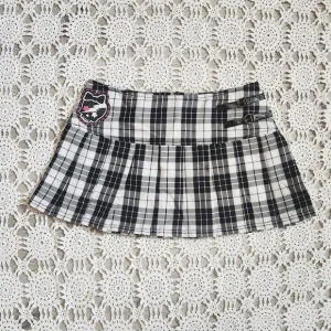 Abbey Dawn by Avril Lavigne Plaid Skull Buckle Mini Skirt 3