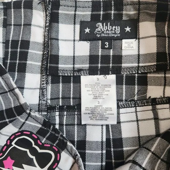 Abbey Dawn by Avril Lavigne Plaid Skull Buckle Mini Skirt 3