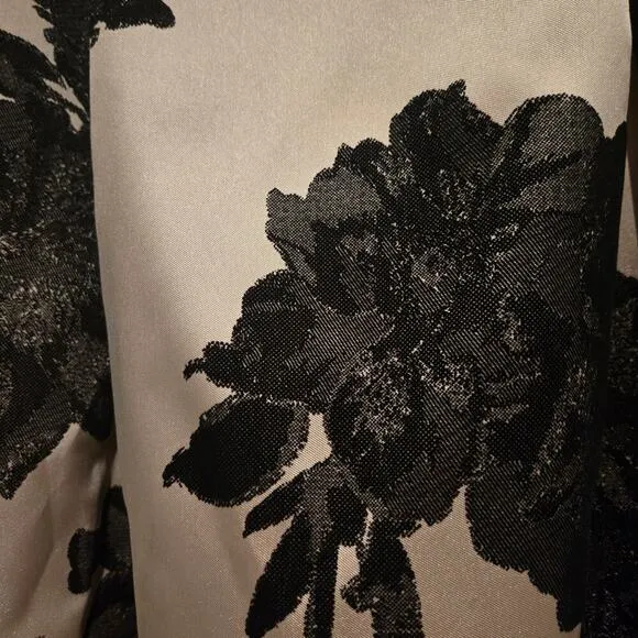 Alex Evenings XL Floral Pattern Pleated Taffeta Formal Evening Maxi Skirt
