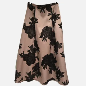 Alex Evenings XL Floral Pattern Pleated Taffeta Formal Evening Maxi Skirt