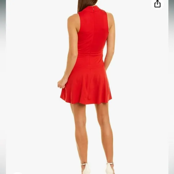 ALI &amp; JAY Melt My Heart Mock Neck Fit &amp; Flare Stretch Mini Dress Size Small
