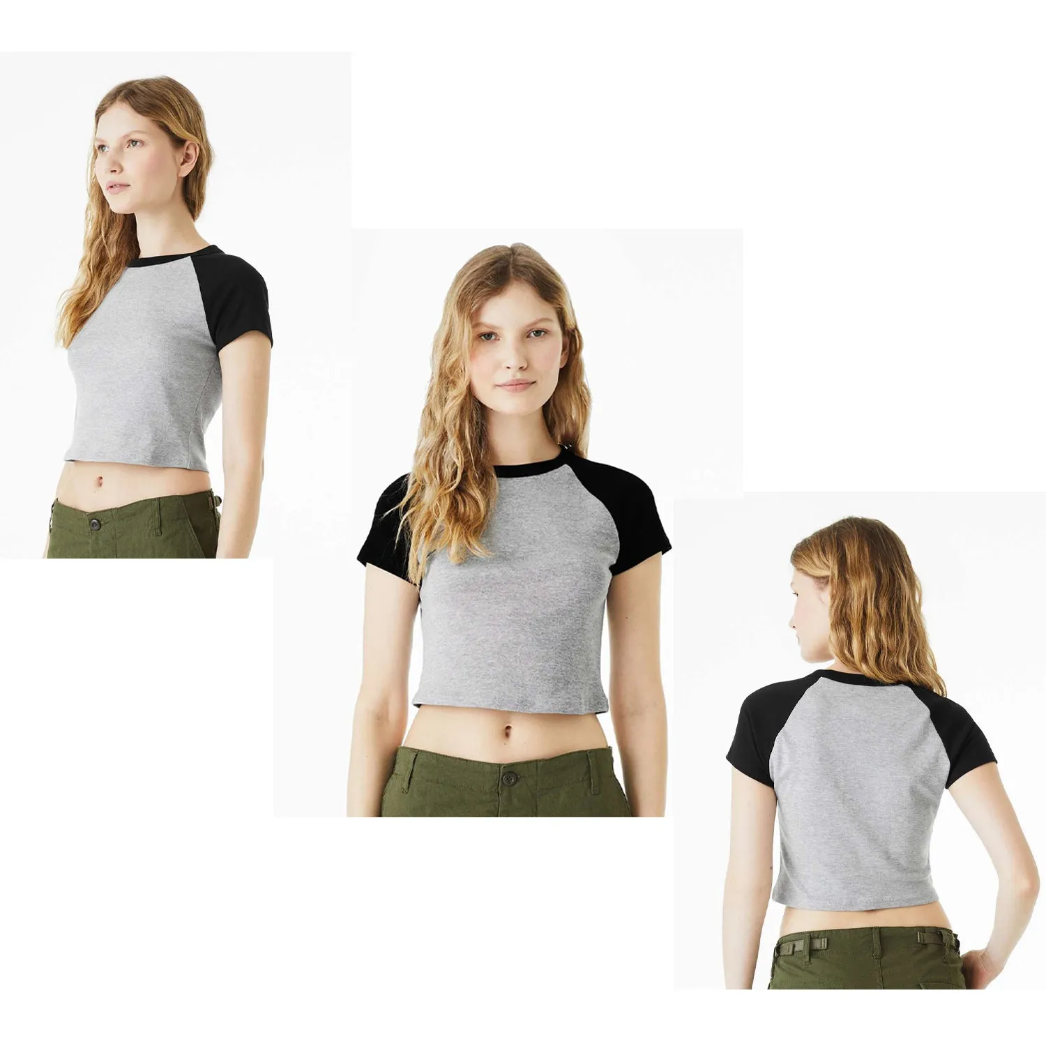 Alpha Phi Short Sleeve Crop Raglan