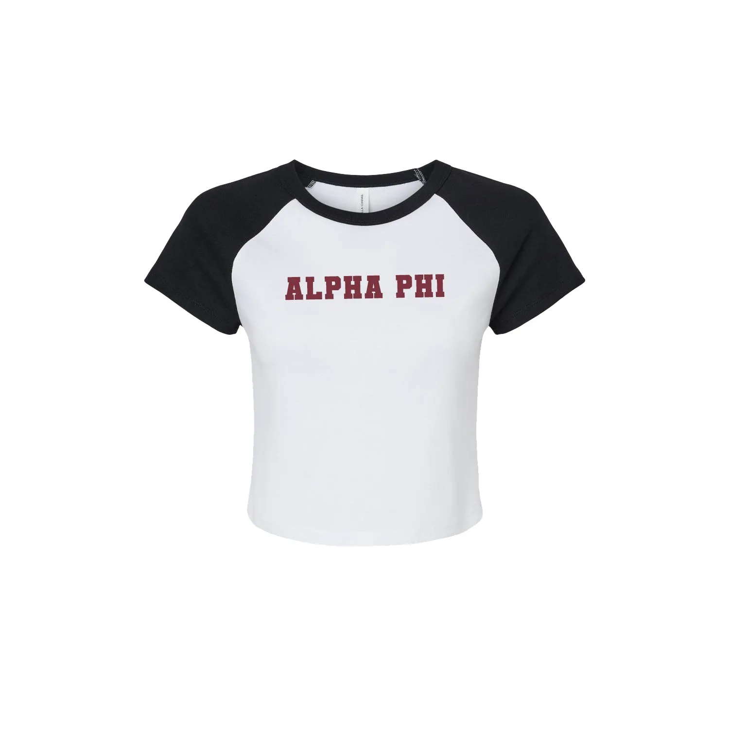 Alpha Phi Short Sleeve Crop Raglan