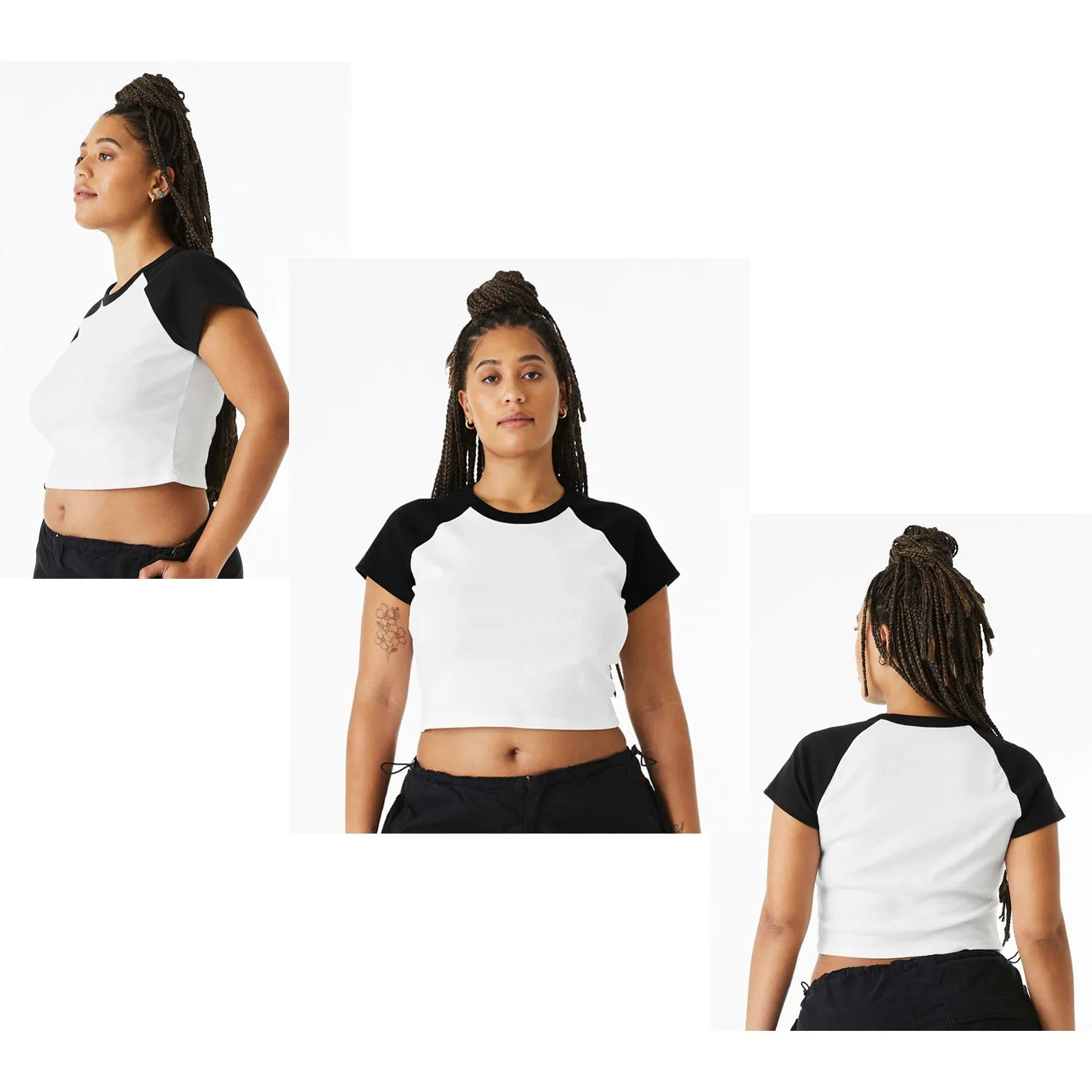 Alpha Phi Short Sleeve Crop Raglan