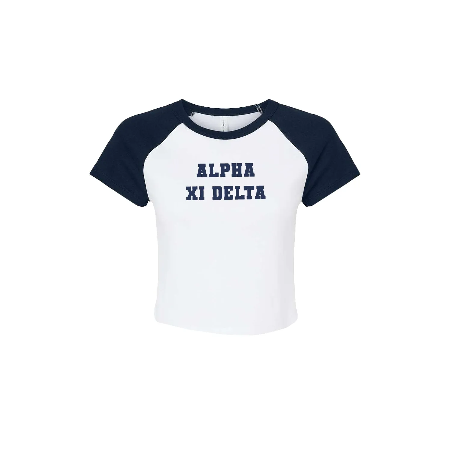 Alpha Xi Delta Short Sleeve Crop Raglan