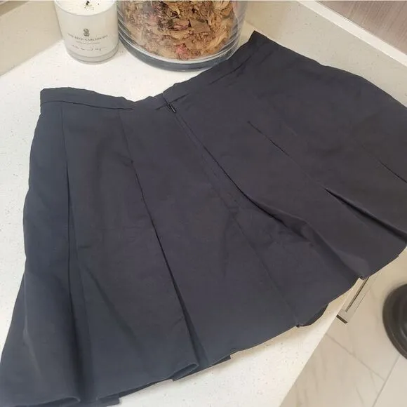 Amanda Uprichard Mini Pleated Black Skirt Medium