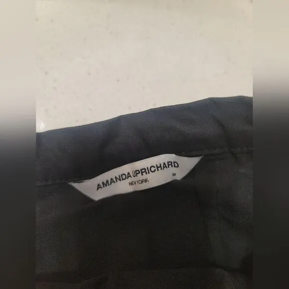 Amanda Uprichard Mini Pleated Black Skirt Medium
