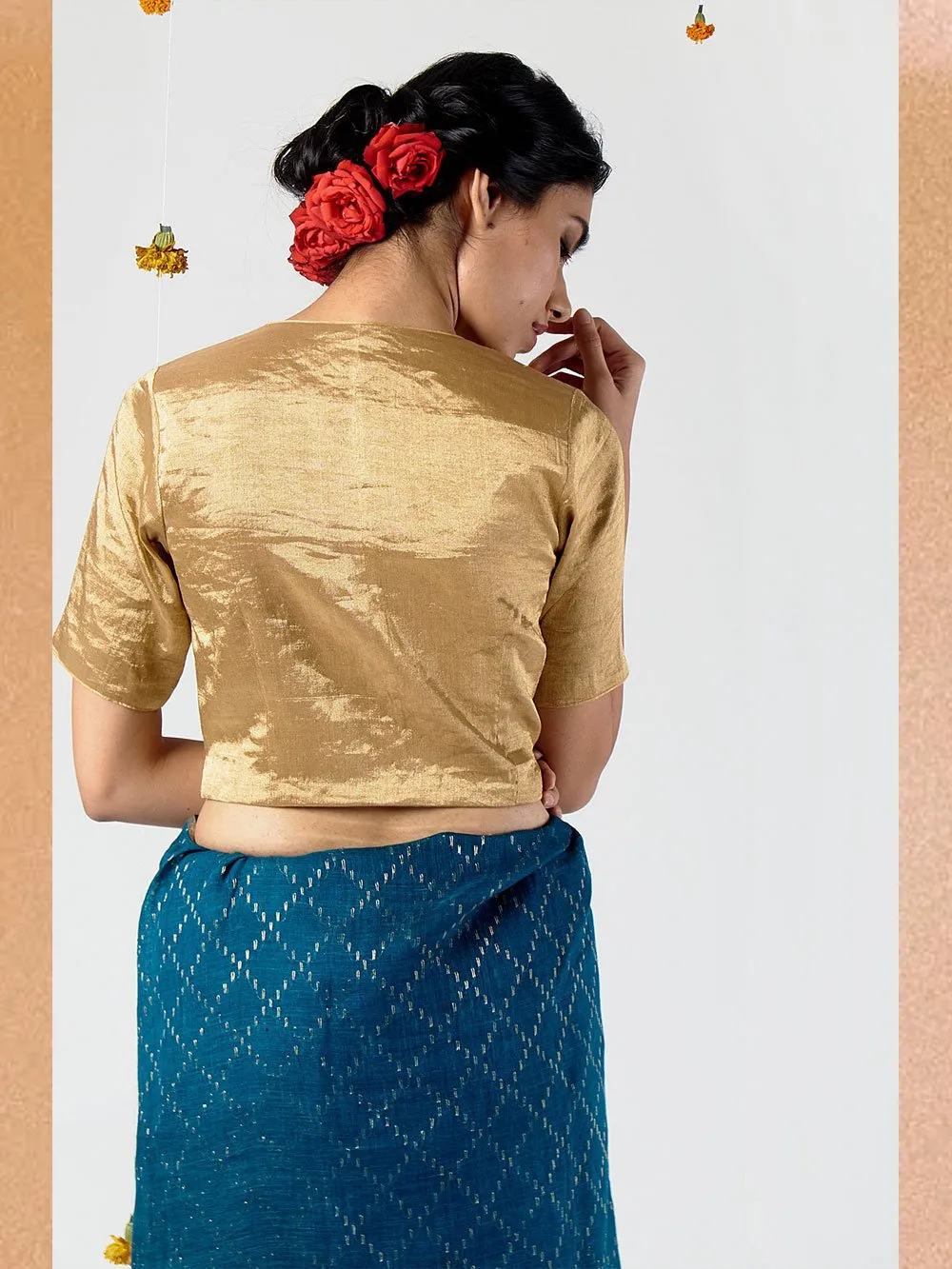 Anavila  I   v-neck-gold-blouse