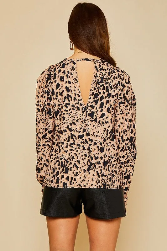 ANIMAL PRINT BLOUSE