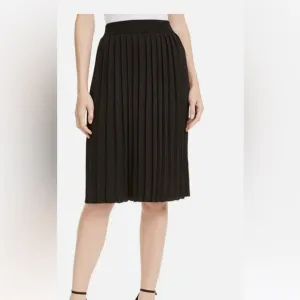 Anne Klein Women's Long Knit Pleated Skirt Anne Black Size XXS