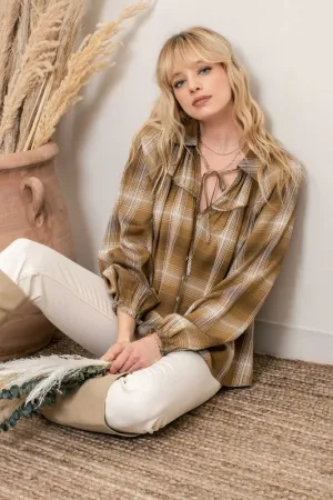 Annie Plaid Blouse