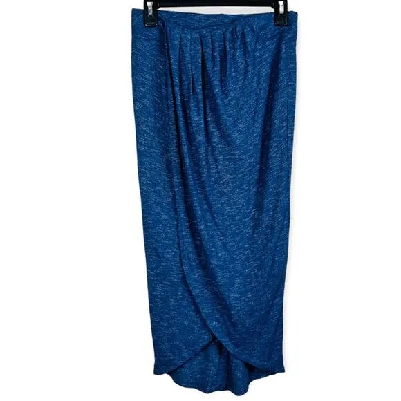 ANTHROPOLOGIE Dolan Blue Draped Faux Wrap Maleo Skirt XS Tulip NWT Boho Casual