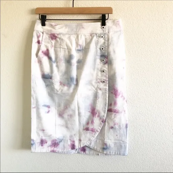 Anthropologie Kimmie Stretch Tulip Tie-Dye Skirt Size 2
