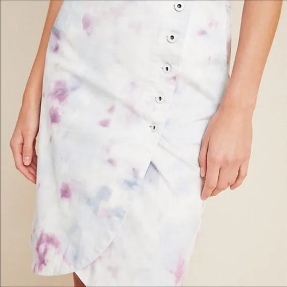 Anthropologie Kimmie Stretch Tulip Tie-Dye Skirt Size 2