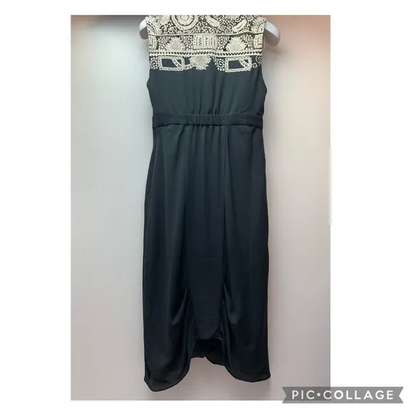 Anthropologie Meadow Rue tulip embroidered dress 4 EUC