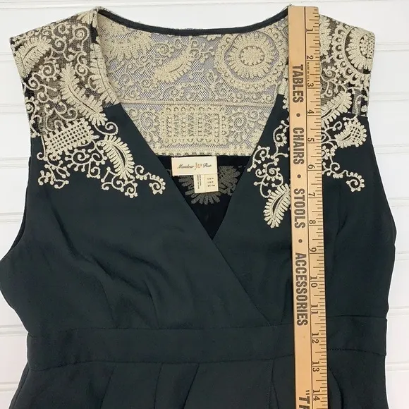 Anthropologie Meadow Rue tulip embroidered dress 4 EUC