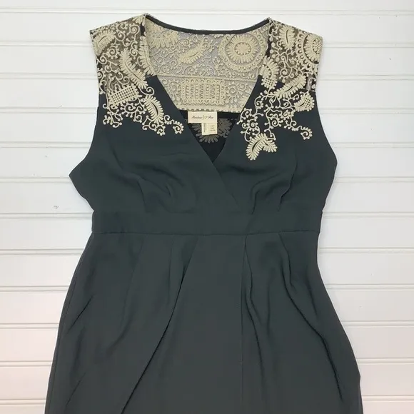 Anthropologie Meadow Rue tulip embroidered dress 4 EUC