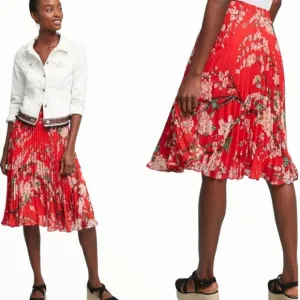 Anthropologie Sunday in Brooklyn Kita Skirt Pleated Cherry Blossom Size Small