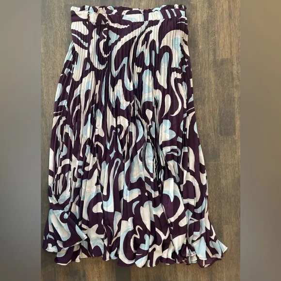 Anthropologie the Valerie Pleated Midi Skirt