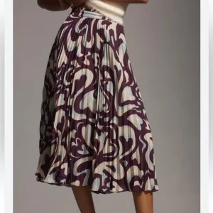 Anthropologie the Valerie Pleated Midi Skirt