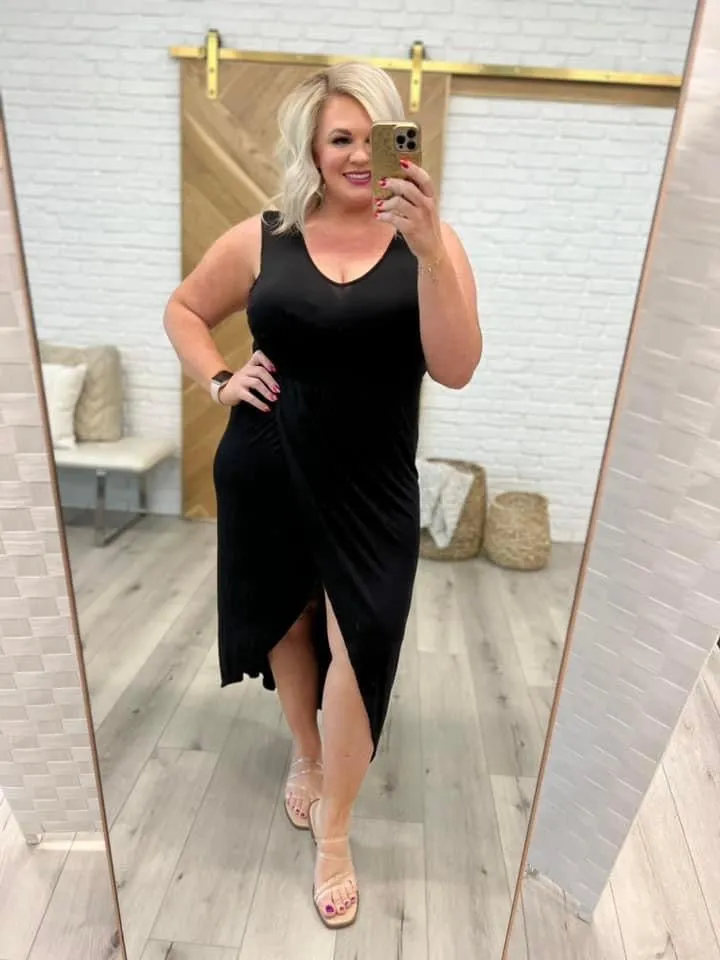 As It Was Tulip Maxi Dress in Black