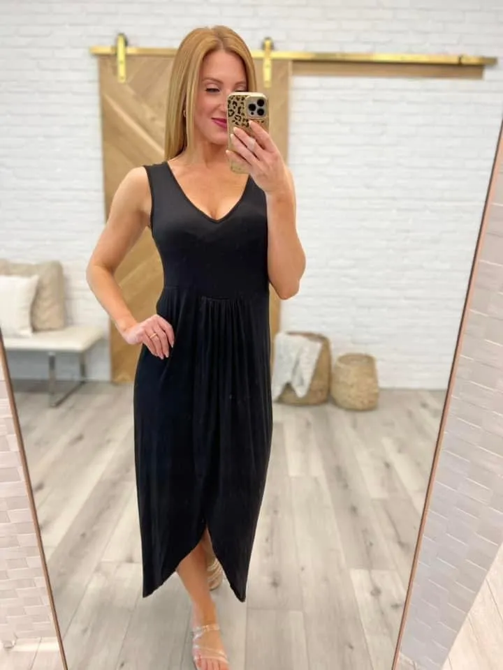 As It Was Tulip Maxi Dress in Black