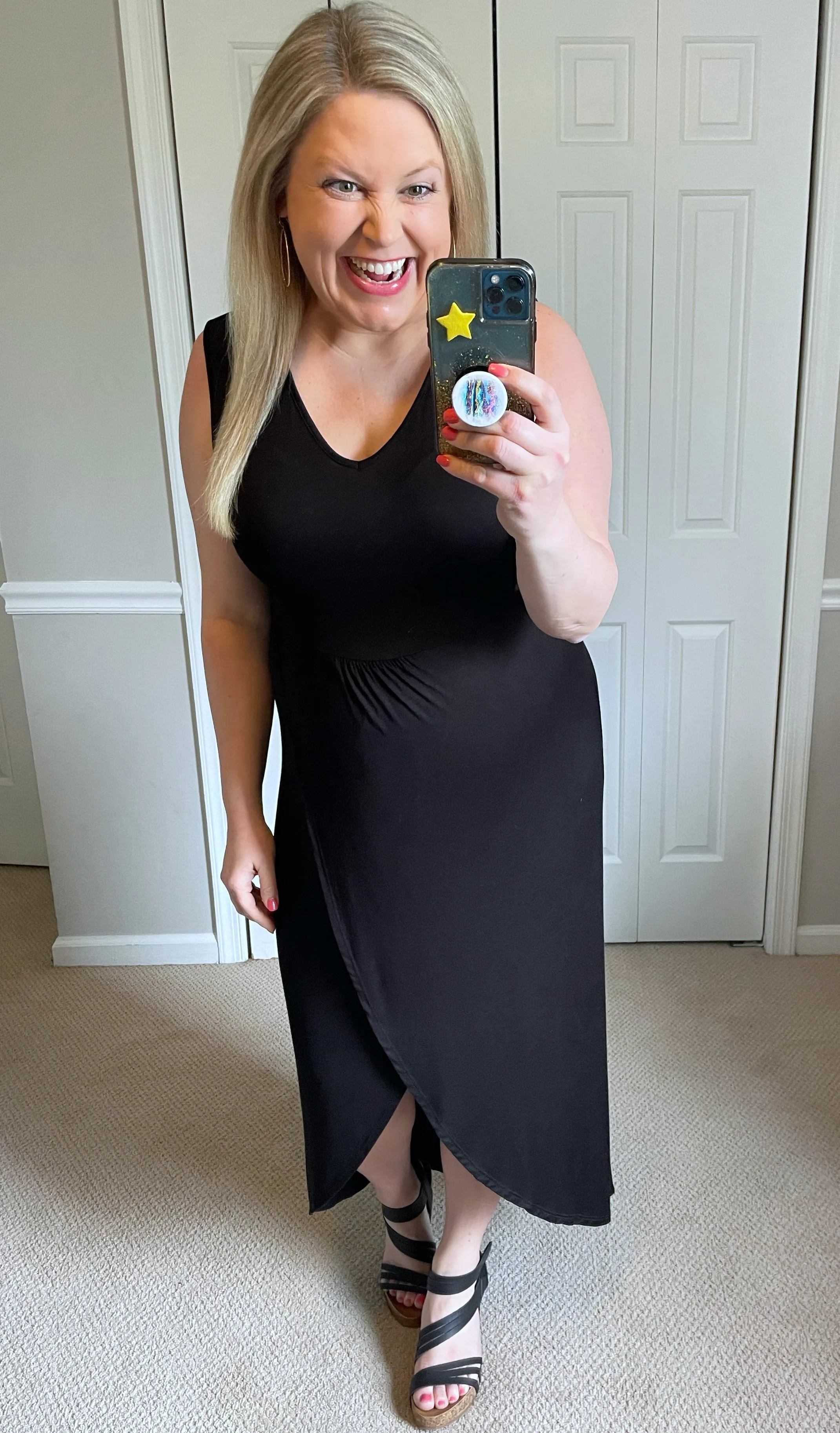 As It Was Tulip Maxi Dress in Black