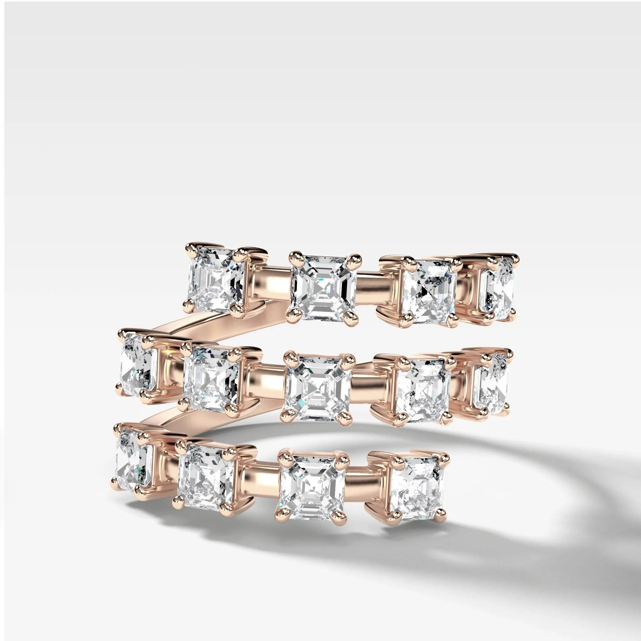 Asscher Wrap Diamond Ring