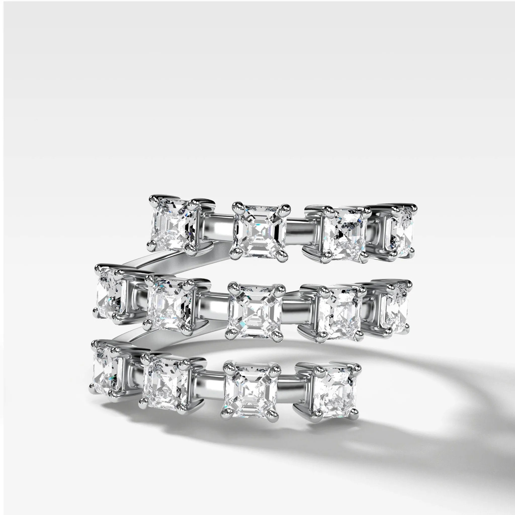 Asscher Wrap Diamond Ring