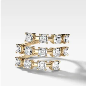 Asscher Wrap Diamond Ring