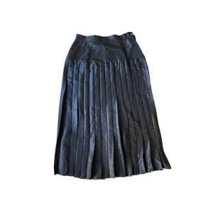 Authentic Vintage Pleated Midi Skirt Black Made in the USA